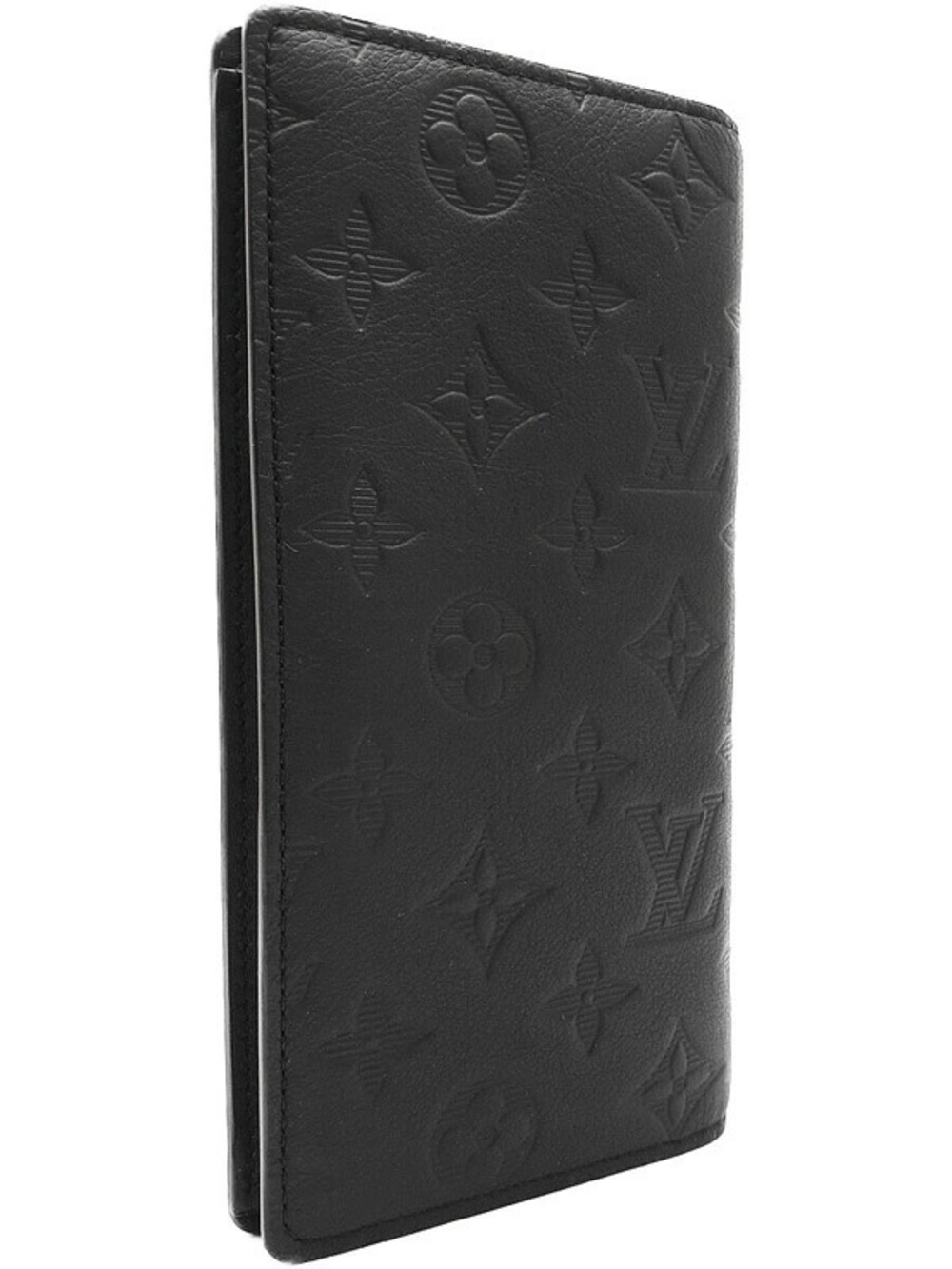 Louis Vuitton Black Long Monogram fold Wallet Brazza Portefeuille Shadow Bi - Picture 1 of 5